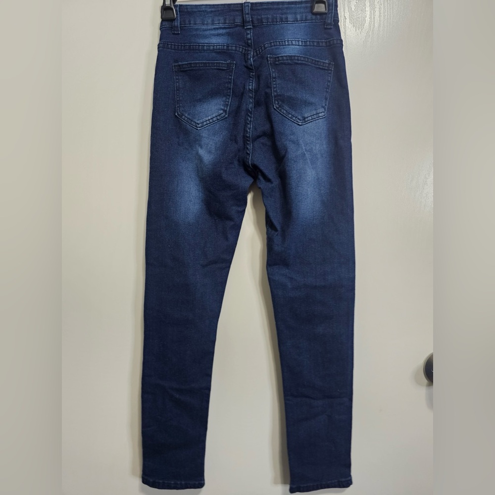 SHEIN Women's Dark Blue Skinny Jeans